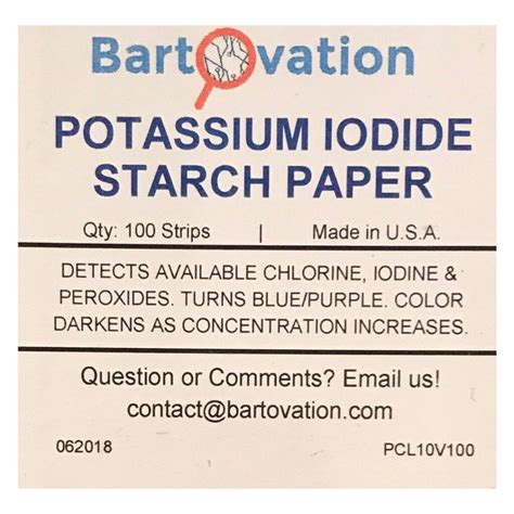 k paper hazmat|potassium iodide paper.